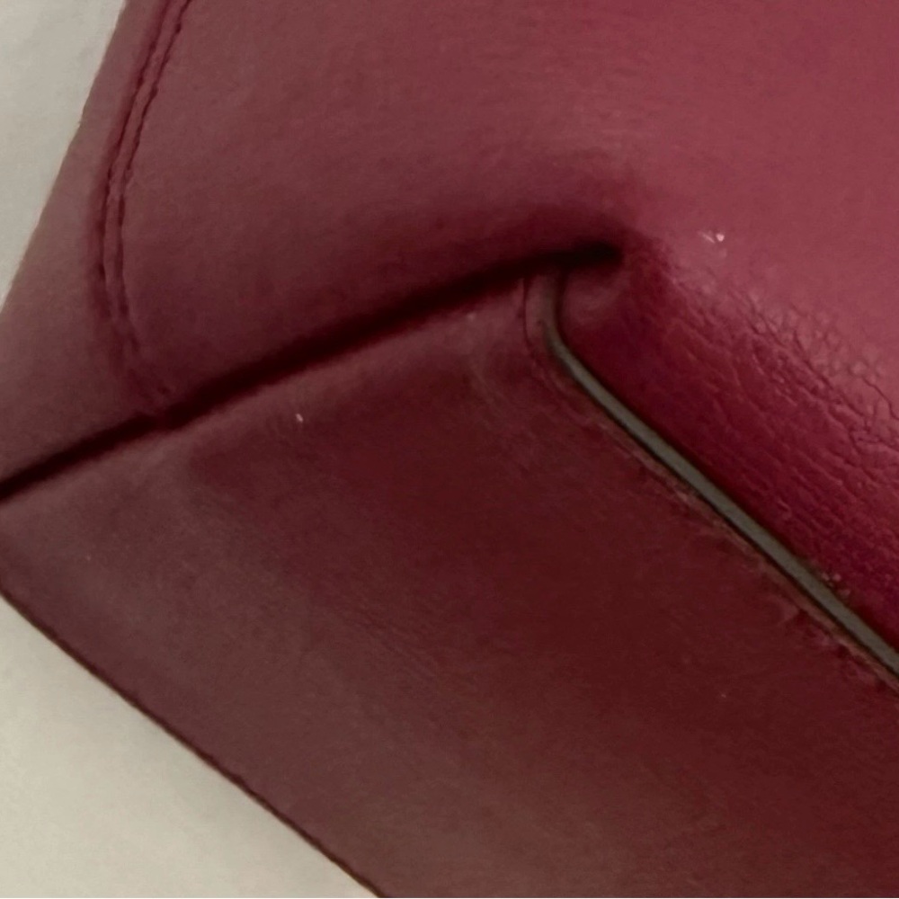 Kate Spade Patrice Satchel Crossbody Bag Deep Red Cranberry Leather - Picture 12 of 16